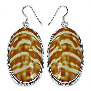 Pendientes de Plata 925 con Colgante de Flor para Mujer - Chapados en Oro - Product Image 1