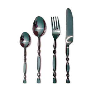 Juego de cubiertos martillados en acero inoxidable con diseño elegante Cubiertos perfectos para bodas y accesorios de comedor elegantes - Product Image 3