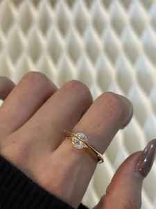 Anillo Giratorio con Diseño de Planeta Estelar, Diamante Redondo Cultivado en Laboratorio de 1.21 Quilates, Anillo de Órbita de OVNI Giratorio, Oro Amarillo Sólido de 14K, Anillo de Aniversario - Product Image 4