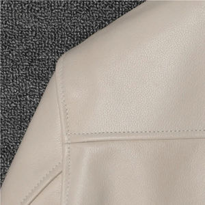Personalizado de alta calidad de moda bordado de cuero genuino Universidad Varsity chaqueta de los hombres más tamaño - Product Image 6