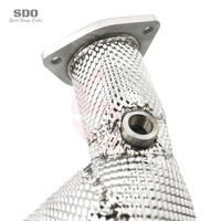 Downpipe catalytique à haut débit en acier inoxydable SDO pour Ferrari California 4.3L 2009-2014 avec bouclier thermique industriel