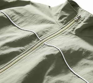 Ensemble survêtement deux pièces homme en coton 2026, coupe ample, coupe-vent écologique, avec capuche, réfléchissant, personnalisable, couleur unie, style oversize - Product Image 3