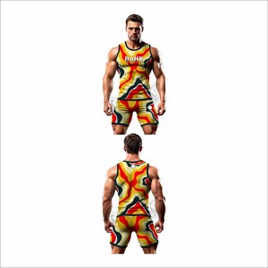 Nouveauté : Ensembles de Rash Guards pour Hommes avec Motifs par Sublimation et Design de Logo – Vente Flash - Product Image 4