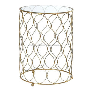 โต๊ะอาหารทรงกลมโลหะ ท็อปหินอ่อน สินค้ามาตรฐาน ดีไซน์ทันสมัยใหม่ ปี 2023 เฟอร์นิเจอร์ห้องครัว ห้องรับประทานอาหาร งานฝีมืออินเดีย - Product Image 5