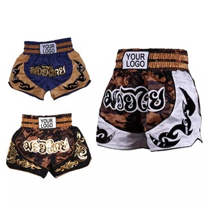 Pantalones cortos de boxeo GAF Factory Wholesale Plain Stretchy Fight MMA Kick Boxing Muay Thai Martial Arts Fight Boxing para hombres - Product Image 5
