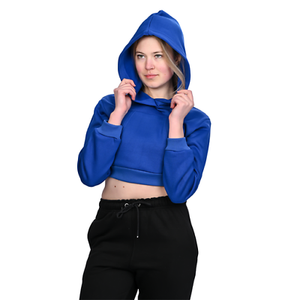 Premium Quality Women's Crop Gym Hoodies Casual Wear Stylish Best Selling Breathable Wholesale OEM Women's Crop Top Hoodies - Product Image 4