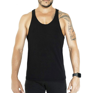 Logo personnalisé respirant séchage rapide t-shirt sans manches grande taille muscle fitness gym débardeur hommes sport gilet - Product Image 1