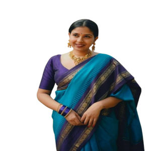 Tissu en soie douce avec tissage doré complexe de Banarasi Zari toute l'année pour une fête de mariage Occasions spéciales pour l'hiver - Product Image 1