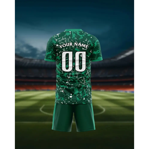 Venta al por mayor verde adulto fútbol americano Jersey Tops corte automatizado fútbol americano y fútbol Jersey último diseño - Product Image 4