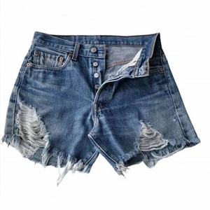 Wholesale Low MOQ Custom Made Plain Dyed Solid Casual <b>Jeans</b> Shorts for <b>Men</b> Custom Logo Latest Design 100% Polyester - Product Image 1