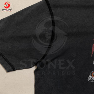 Camiseta de gran tamaño para hombre, camisetas personalizadas con estampado personalizado, fabricante de camisetas Boxy Fit de algodón 100% de lujo - Product Image 6