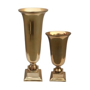 Pot de fleurs et vase en aluminium J N Crafts, design moderne, artisanat d'intérieur/extérieur, article décoratif pour table, bureau, mariage, fête - Product Image 5