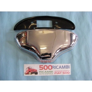 Luz de Freno para Faro Delantero FIAT 500 EPOCA RETROFIT, Nueva Función Brillante de Aluminio Cromado Targa, Fanalino Posteriore, Fanale, Luce Posterio - Product Image 1