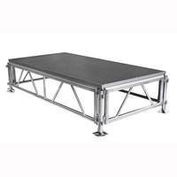 Plateforme de podium modulaire en alliage d'aluminium, robuste, capacité de charge de 750 kg, installation rapide