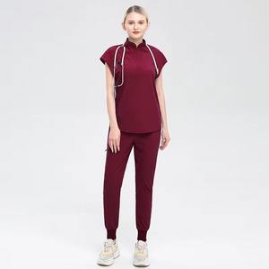 Ensemble d'uniformes d'hôpital anti-rides unisexe personnalisé en gros Tenue respirante tissée douce Jogger Uniforme médical - Product Image 4
