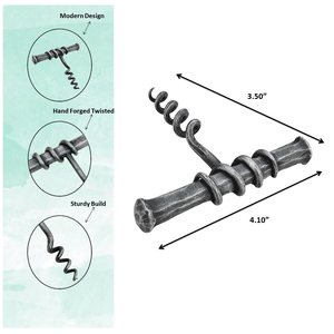Sacacorchos y abrebotellas Steampunk hechos a mano, herramientas para fiesta de boda con mango de madera y Material metálico, regalo de boda - Product Image 5