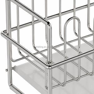 WIREKING Porta Spugne e Spazzole per <span class=keywords><strong>Lavello</strong></span> in Acciaio Inox 304 con Vassoio di Drenaggio, Organizzatore Antiruggine per <span class=keywords><strong>Lavello</strong></span> - Product Image 5
