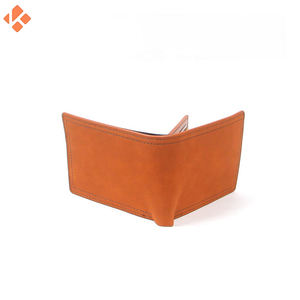 Portefeuille en cuir pour hommes Sac à cartes noir simple Portefeuille à deux volets pour hommes en cuir de vachette Vente en gros - Product Image 4