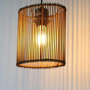 Couverture d'abat-jour en rotin en osier tissé à la main pour pendentif ou lustre luminaire décor à la maison - Product Image 5
