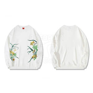 เสื้อสเวตเชิ้ตผ้าฝ้าย 100% ผลิตในปากีสถาน สีพื้น ปักลาย สำหรับฤดูหนาว สไตล์ลำลอง พิมพ์โลโก้ตามสั่ง ย้อมสีพื้นตามสั่ง - Product Image 3