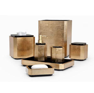 Conjunto de accesorios de baño de oro adornado, una colección Vintage y lujosa con un patrón dorado detallado, al por mayor - Product Image 4