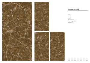 CARREAUX EN PORCELAINE ÉGLAISÉS À Finition Brillante EMPRA MARRON - Product Image 2