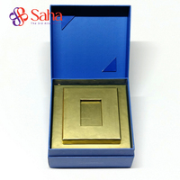Caja de Joyería de Papel Kraft Biodegradable Hecha a Mano, Cajas Rígidas Reciclables con Solapa Abatible, Laminación Mate, Recubrimiento UV, Grabado en Relieve