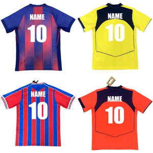 Maillots de football rétro classiques pour hommes, 100% polyester, manches courtes, grandes tailles, logo personnalisé, vente en gros - Product Image 4
