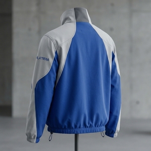 <b>Men</b> Blue White Color Block Windbreaker <b>Jacket</b> Lightweight Zip Up Outdoor Sports <b>Running</b> Training <b>Jacket</b> - Product Image 3