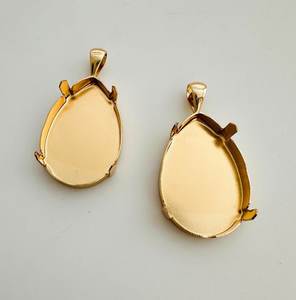 HARI OM CREATIONS High Quality 925 <b>Sterling</b> <b>Silver</b> 10K Gold Plated <b>Heart</b> Shape 10X12mm Pendant Connector Components Jewelry - Product Image 6