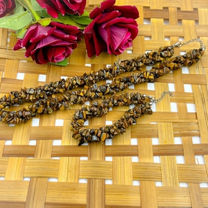 Venta al por mayor Lote Conjunto de joyas para mujer Ojo de tigre natural Cuentas de piedra sin cortar Perla de oro con cristal para la curación Chakra Reiki Regalos - Product Image 5