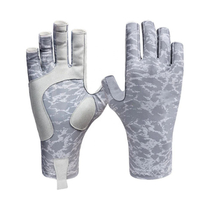 Por encargo UPF 50 + SPF 50 + UV guantes de protección solar sin dedos suave vela caza deporte pesca guantes fabricante - Product Image 4