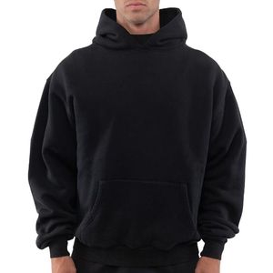 Jersey en blanco streetwear impresión personalizada caída del hombro sudaderas con capucha de gran tamaño hombres 100% algodón peso pesado sudaderas con capucha de lujo - Product Image 1