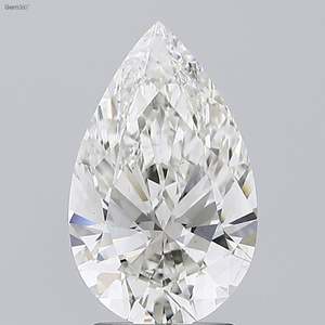 H Color VS1 taille de clarté 2.21Ct diamant poli en forme de poire HPHT-CVD diamant bijoux diamants en vrac - Product Image 1