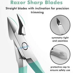 Cortadores de cutículas de fuente de alimentación Manual de mandíbula 1/2 al por mayor, pinzas de uñas elegantes con acabado de espejo, equipos de Limpieza de dientes de relleno duraderos - Product Image 4