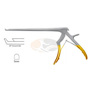 JACKBILLY Haute Qualité Spurling Kerrison Rongeur Poinçon Mince Pied Plaque 40 Degrés Avant Morsure 5mm Morsure Taille Neurochirurgie - Product Image 1