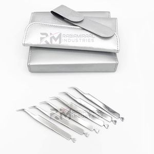 Rabia Miraal Industries Pince à cils durable à prise unie Conception de fond de coeur Pince à épiler à extension de cils de meilleure qualité - Product Image 4