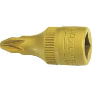 Llave de vaso para destornillador Hazet de 1/4'' con perfil Pozidriv PZ cuadrado, producto duradero - Product Image 1