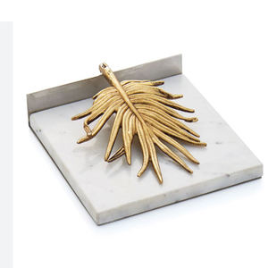 High Quality Brass Leaf Design for Home Hotel Restaurant Tableware <b>Decor</b> Customized Size Modern Metal <b>Paper</b> and Tissue Holder - Product Image 1