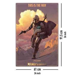 Póster Mandaloriano Impreso Digitalmente 'This Is the Way' en Vinilo y Poliéster para Decoración, Uso como Bandera o Pancarta - Product Image 1