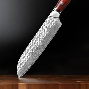 มีดเชฟดามัสกัสแบบมืออาชีพด้ามสีแดงใบมีดคม - Product Image 2