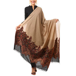 Professional Manufacturer's High Quality <b>Embroidered</b> Wool <b>Shawl</b> Lightweight Winter Accessories for Women Traditional <b>Shawls</b> - Product Image 3