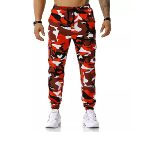 2025 Best-Selling <b>Men's</b> Eco-Friendly Camo Cargo Joggers Breathable <b>Camouflage</b> Printed Pants for Summer Style Track Suits - Product Image 4