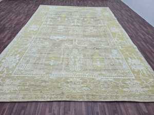 Alfombra Alfombras Seda crema 9x12 Hermosa alfombra persa de diseño moderno clásico de alta calidad, lana anudada a mano 100% Seda - Product Image 3