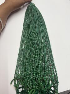 Cuentas de ónix verde natural, cuentas de piedras preciosas pulidas para la fabricación de joyas - Product Image 2