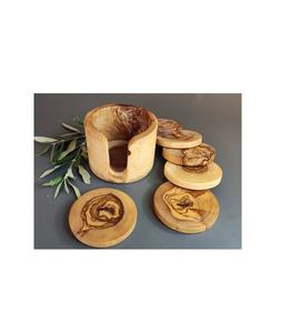 Eco-Friendly Walnut <b>Wood</b> Coasters Set Natural Grain Protective <b>Mats</b> & Pads for Dining <b>Table</b> Heat Water Marks Resistance - Product Image 2