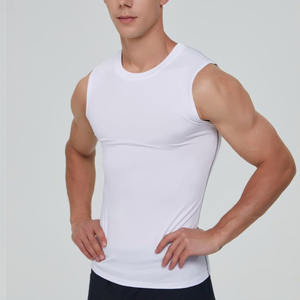 Formation Singlet Chemises D'entraînement 100% Polyester OEM Personnalisé Sport Personnalisé Plain Heavyweight logo O Cou Haut Blanc Surdimensionné - Product Image 6
