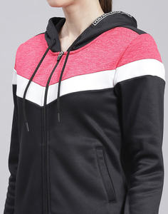 Conjunto de chándal de 2 piezas negro sólido personalizado para mujer, pantalones de chándal transpirables con capucha para invierno, sudor de 2 piezas de longitud completa de alta demanda - Product Image 4