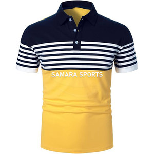 Venta al por mayor de los hombres de manga corta Turn-Down Polo Poliéster Regular Fit Hombre de negocios de trabajo Polos - Product Image 4