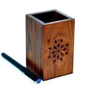 Bolígrafo de madera al por mayor indio y soporte de almacenamiento de bolígrafo de madera de primer rango para decoración de escritorio de mesa - Product Image 4